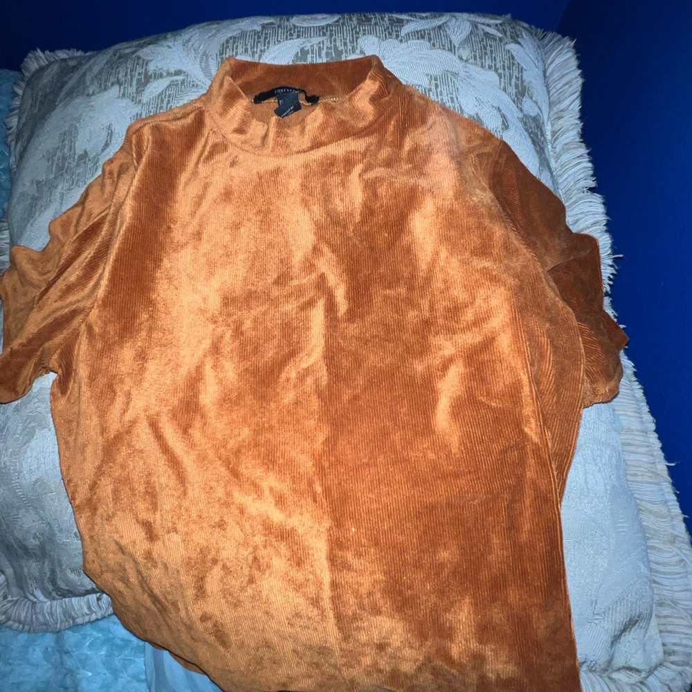 Forever 21 Rust Velvet Top